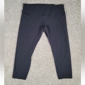 Lululemon Womens Align High Rise Crop Size 18 Black Stretch Leggings